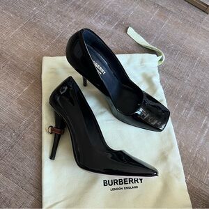 Burberry Black Patent Leather Heels